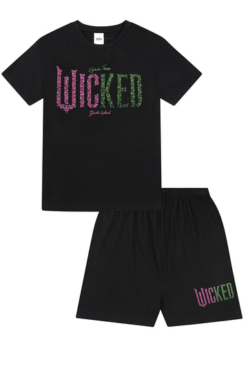 Girls Official Wicked Logo Short Pyjamas