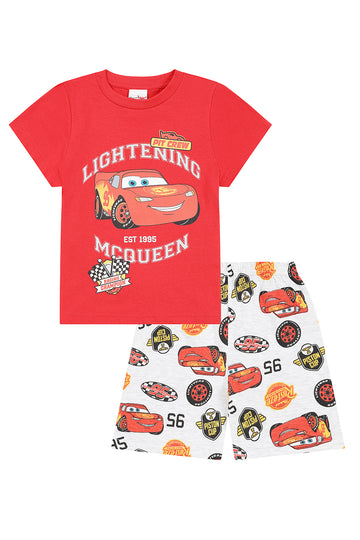 Disney Boys Cars Lightning McQueen Pit Crew Red Short Pyjamas