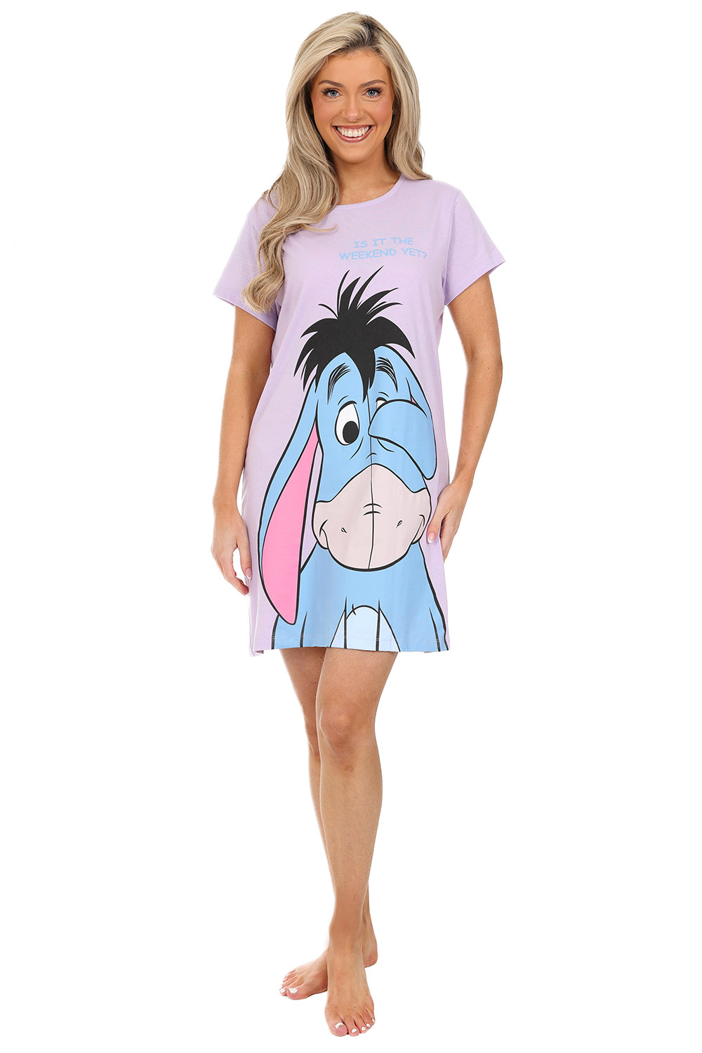 Women's Disney Eeyore 'Is It The Weekend Yet' Purple Nightie Women's Disney Eeyore 'Is It The Weekend Yet' Purple Nightie