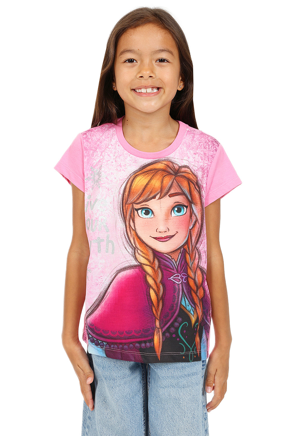 Girls Disney Frozen Pack T-Shirts Elsa, Anna, Olaf Kids Multipack