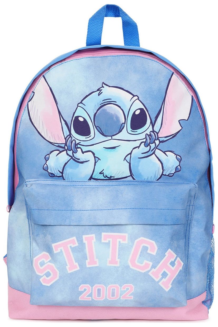 Disney Lilo and Stitch Girls Backpack, Kids Schoolbag, Rucksack Blue
