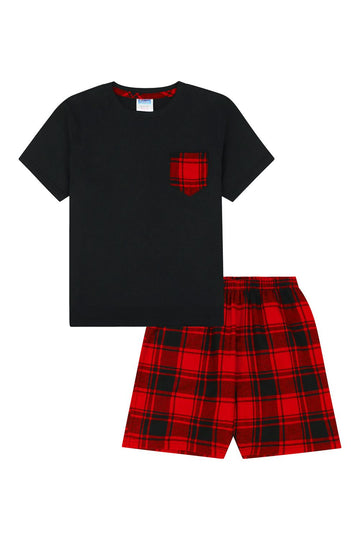Men’s Red Check Short Pyjama