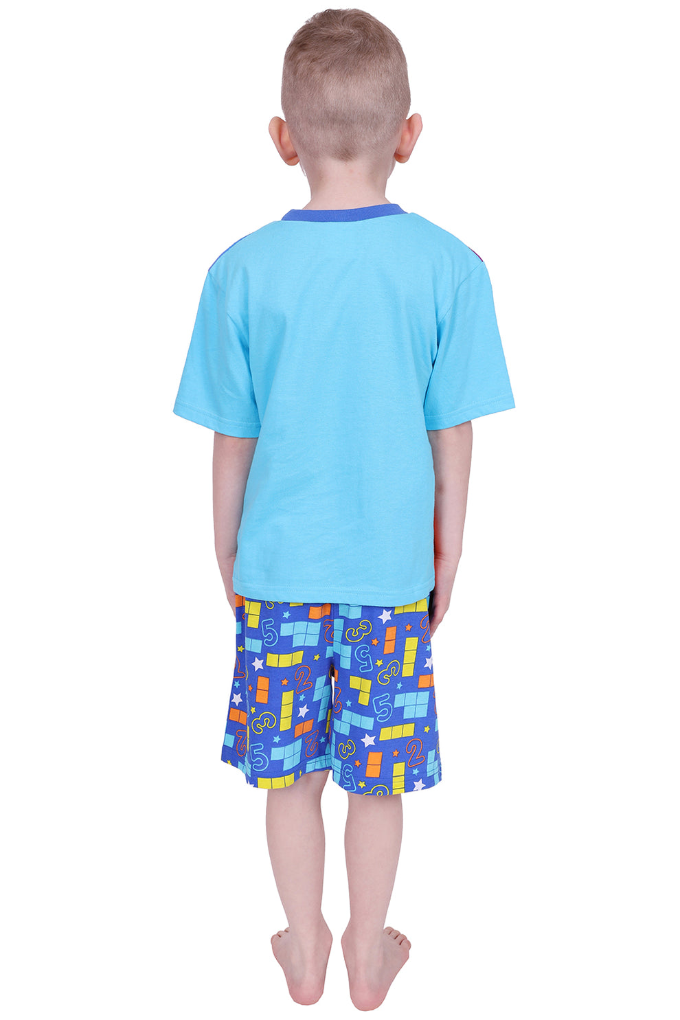 Boys And Girls Numberblocks Pyjamas Kids Blue Short PJs