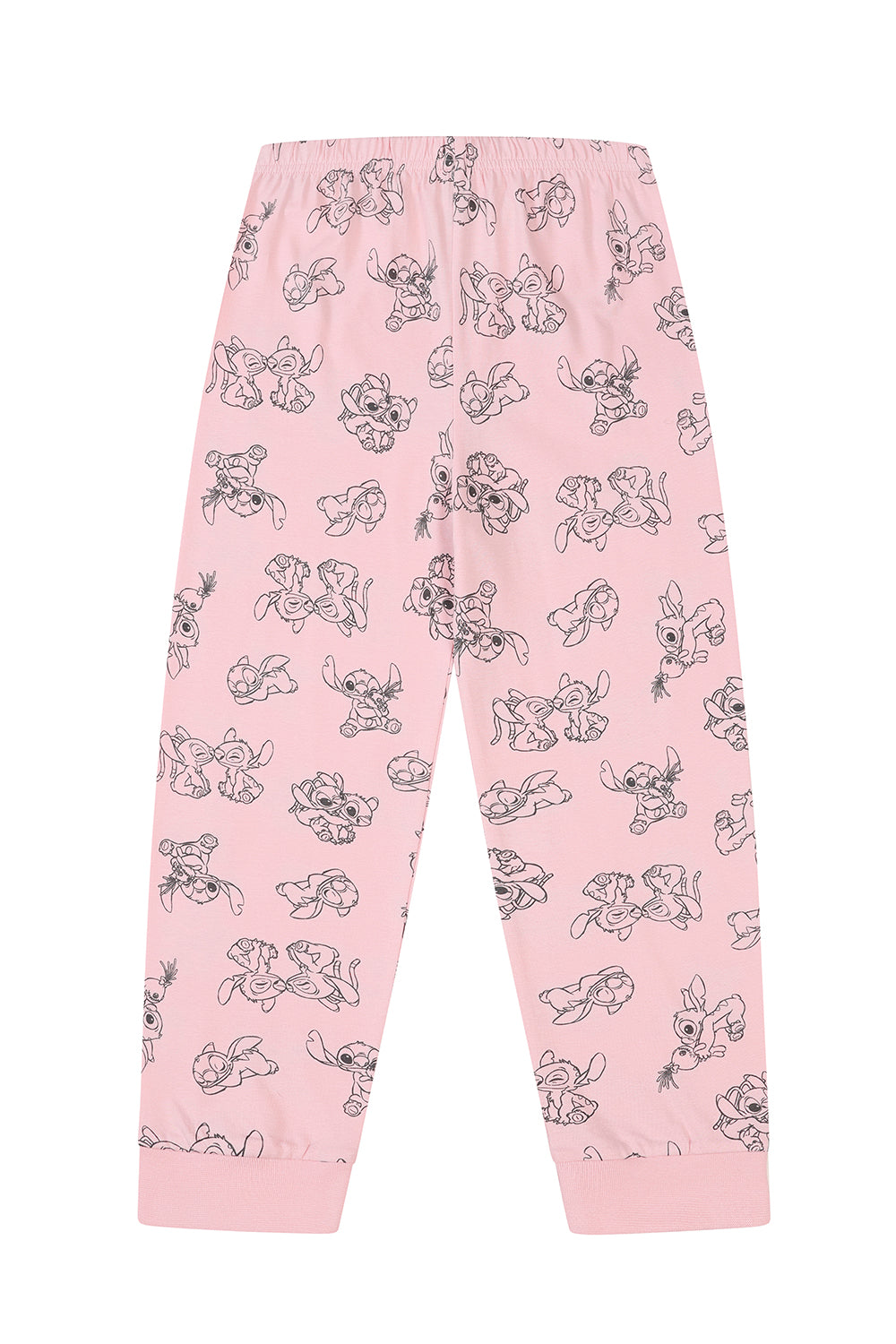Women's Disney Stitch and Angel Cuddle Pyjamas Pink Long PJs