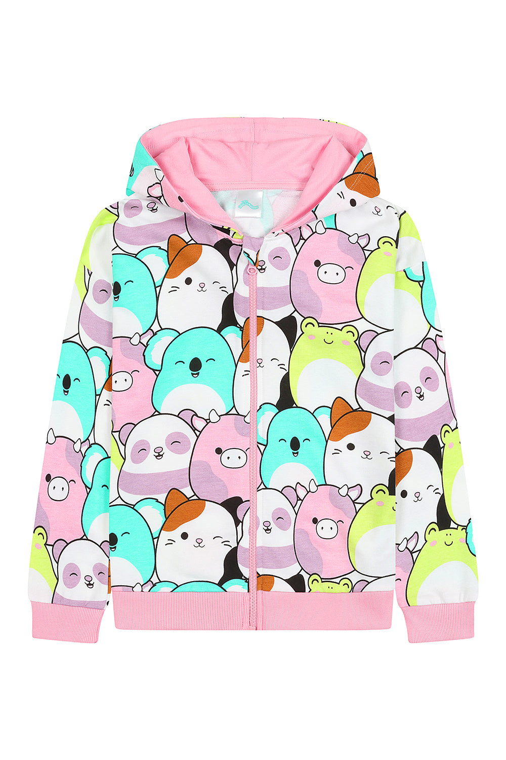 Sweat à Capuche Zippé Squishmallows En Coton Ultra Doux Pour Fille - Imprimé Fun Et Confort Parfait