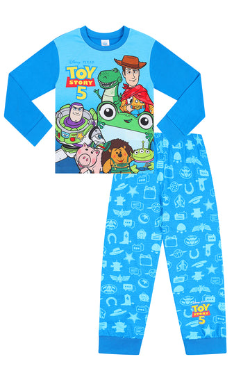 Disney Boys Toy Story 5 Lilypad Woody Buzz Long Pyjamas