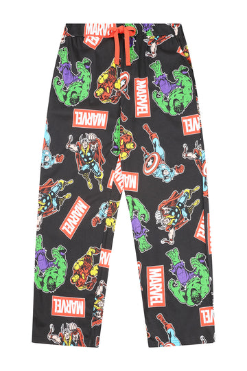 Mens Marvel Avengers Long Cotton Lounge Pants
