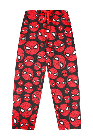 Mens Spiderman Face Long Cotton Lounge Pants