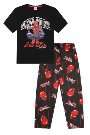 Mens Marvel Spiderman New York 1962 Long Pyjamas