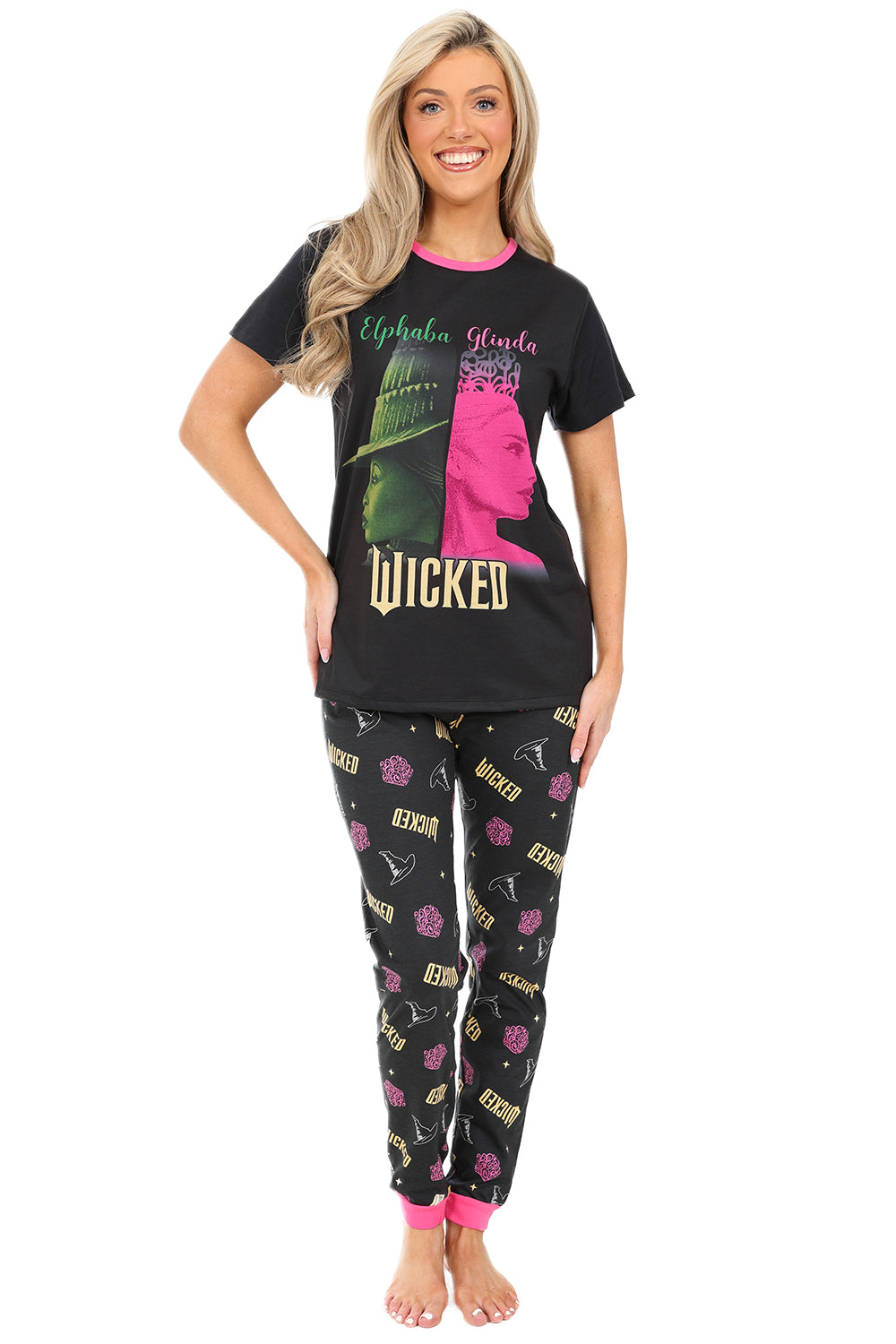 Official Wicked Elphaba & Glinda Girls And Women's Long Pyjamas