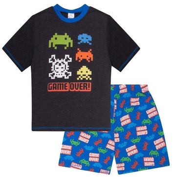 Boys Game Over Gaming Grey Short