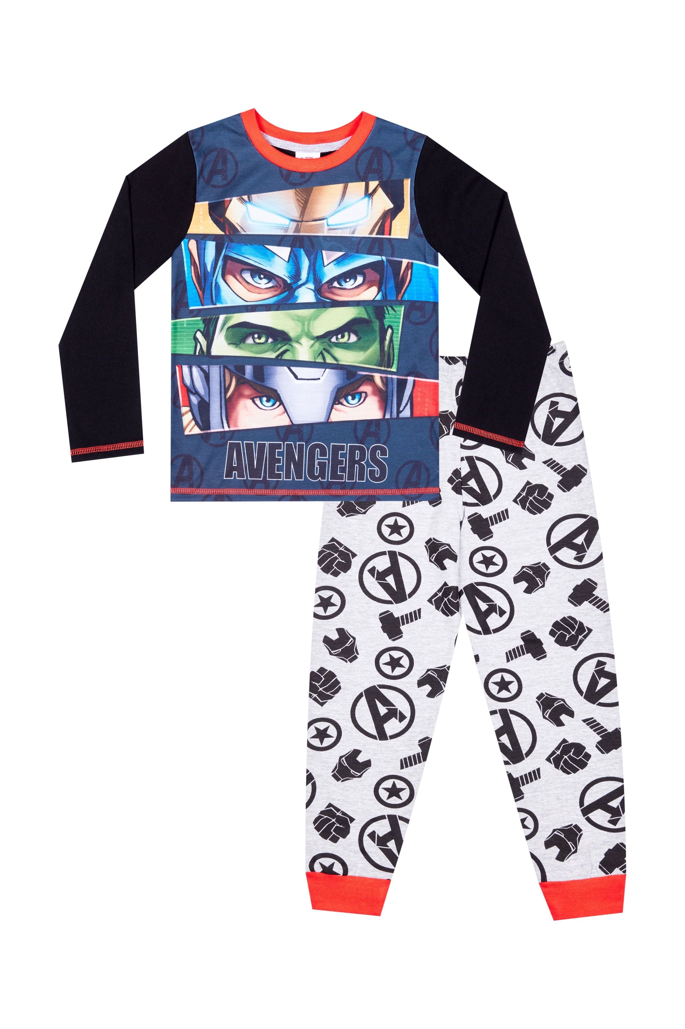 Boys Marvel Avengers Hulk, Iron Man, Captain America, Thor Pyjamas Bla
