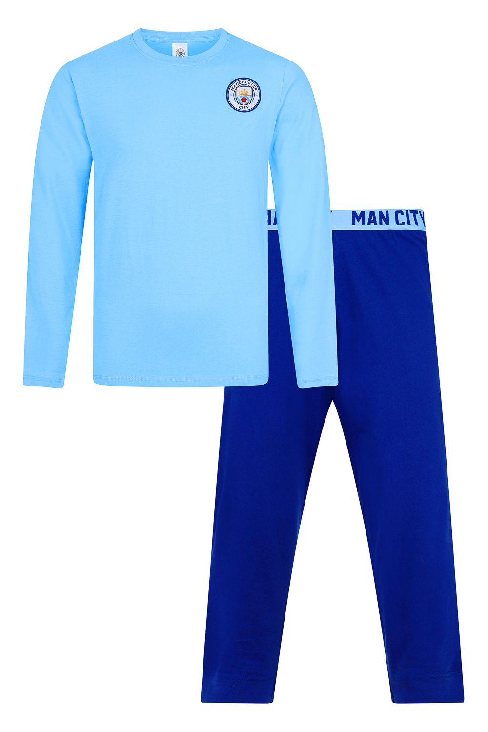 Mens Manchester City Football Club Long Pyjamas - Pyjamas.com
