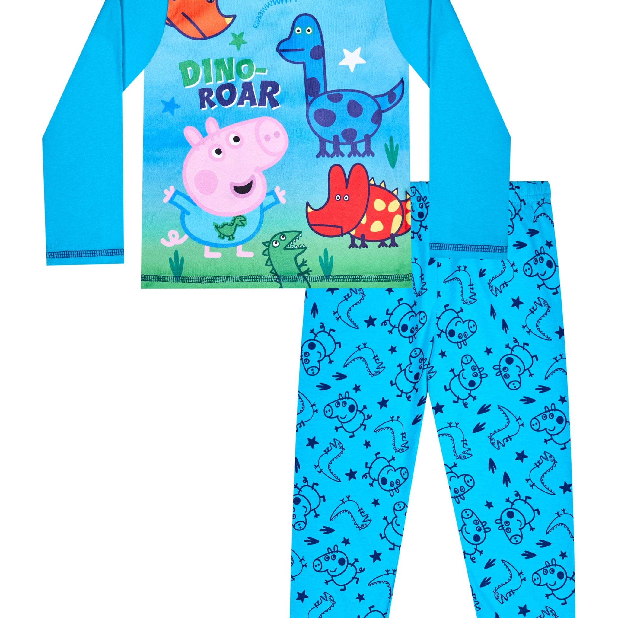 Boys George Pig Dino Roar Long Pyjamas w21