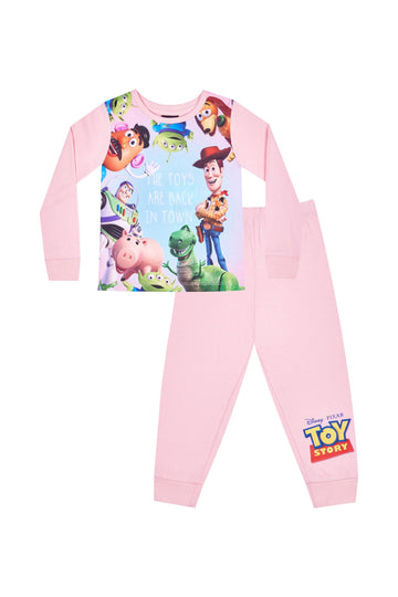 Girls Disney Toy Story The Toys Are Back In Town Pyjamas Pink Long PJs