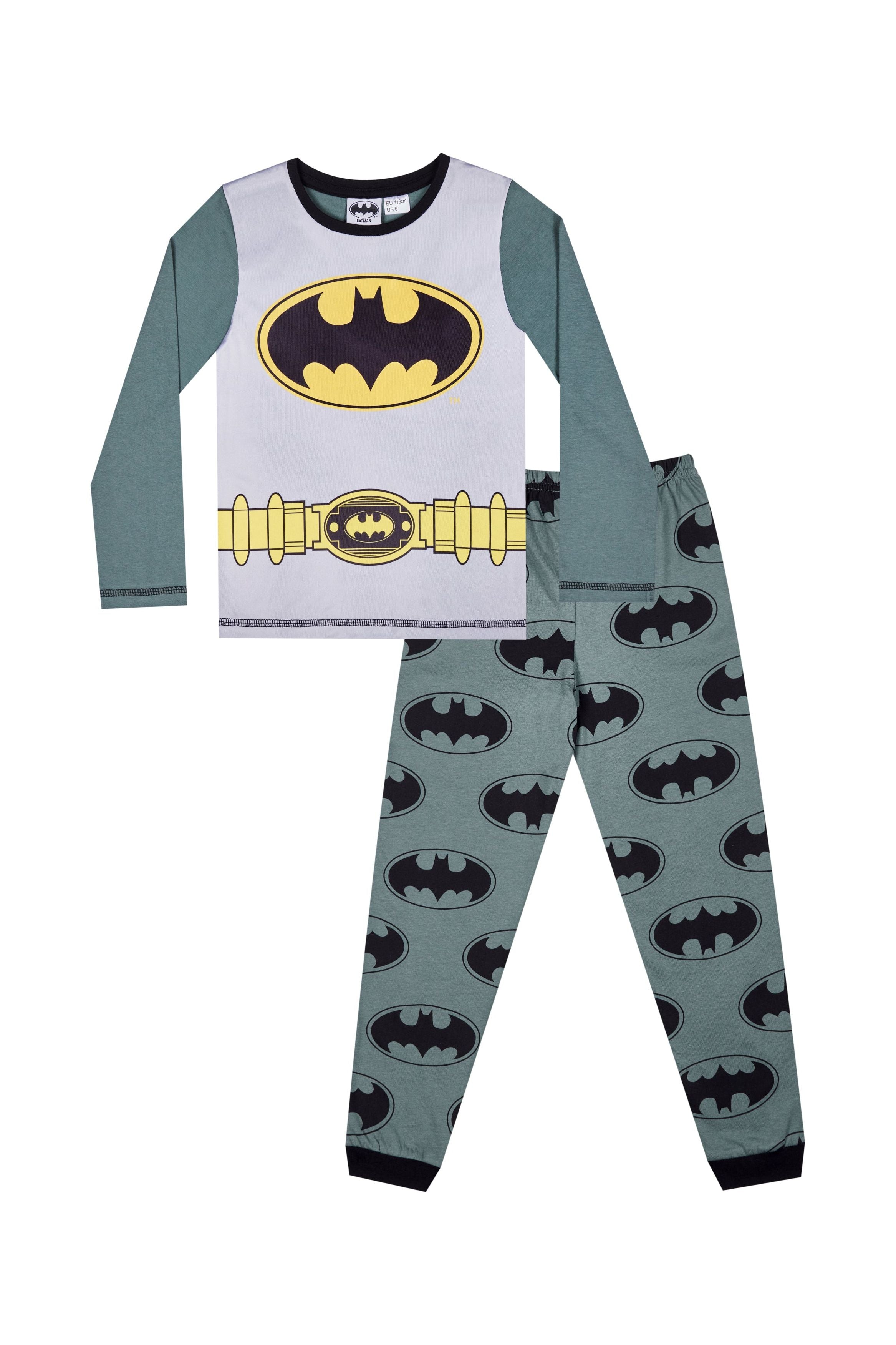 Hm Batman Pyjamas Boys Batman DC Comics Fancy Dress Long Pyjamas