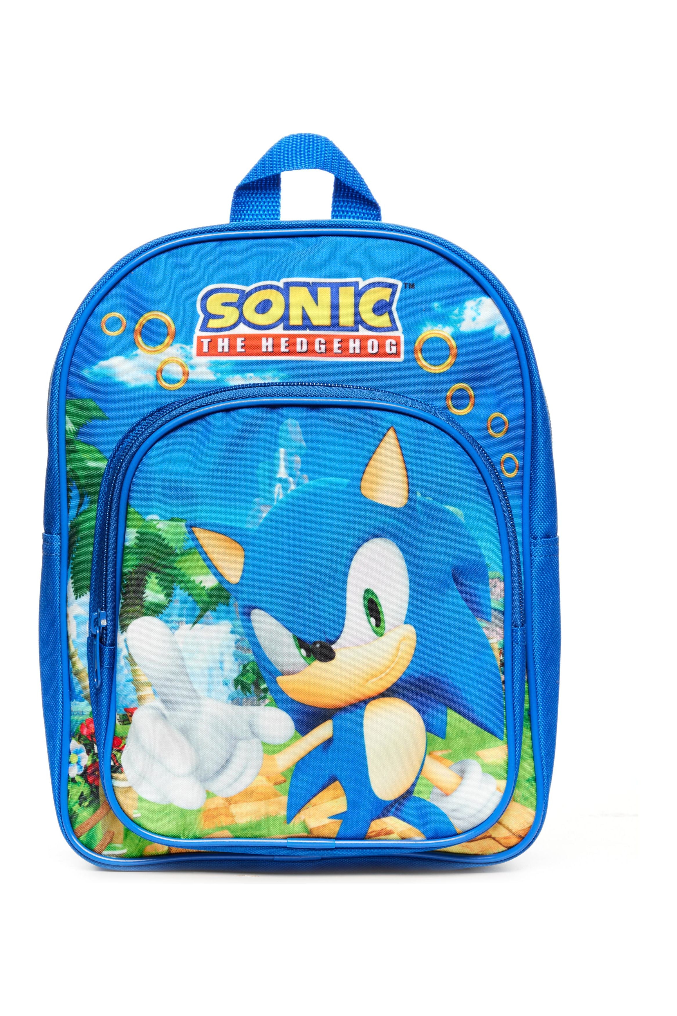 Boys Sonic The Hedgehog Kids Nursery School Backpack Bag