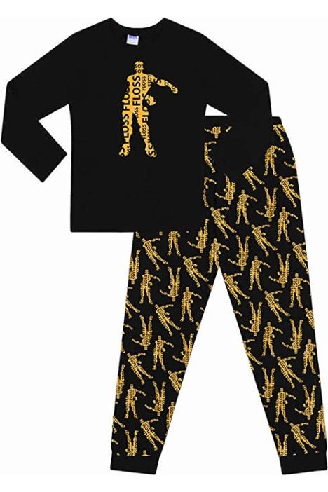 Floss Gold All Over Print Emote Dance Long Pyjamas