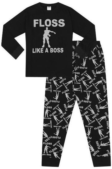 Floss Like a Boss White Long Pyjamas - Pyjamas.com