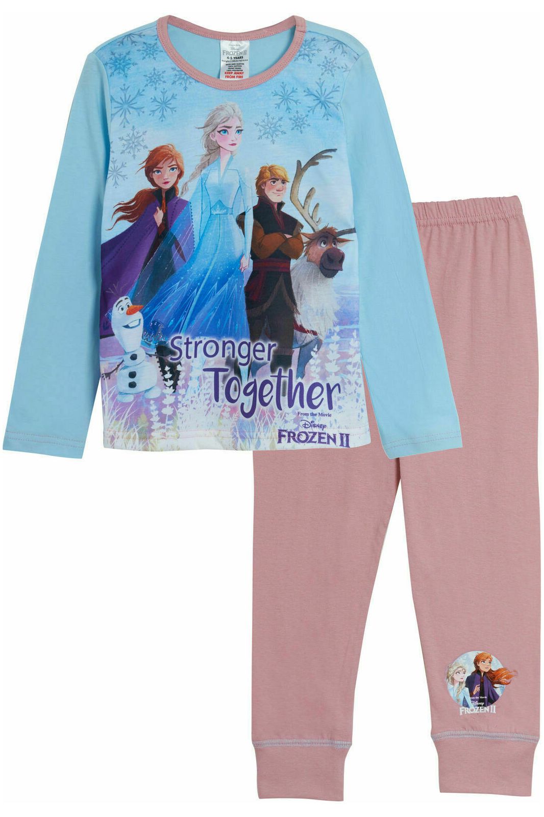 Girls Disney Frozen Stronger Together Long Pyjamas
