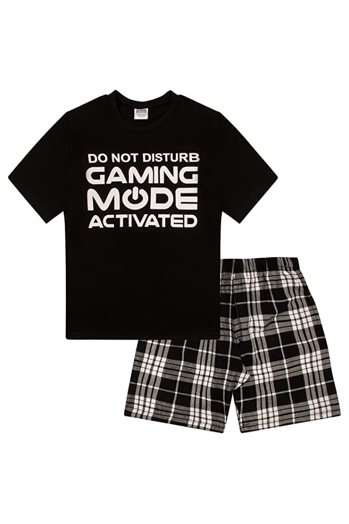 Gaming Mode Activated Woven Short Pyjamas - Pyjamas.com