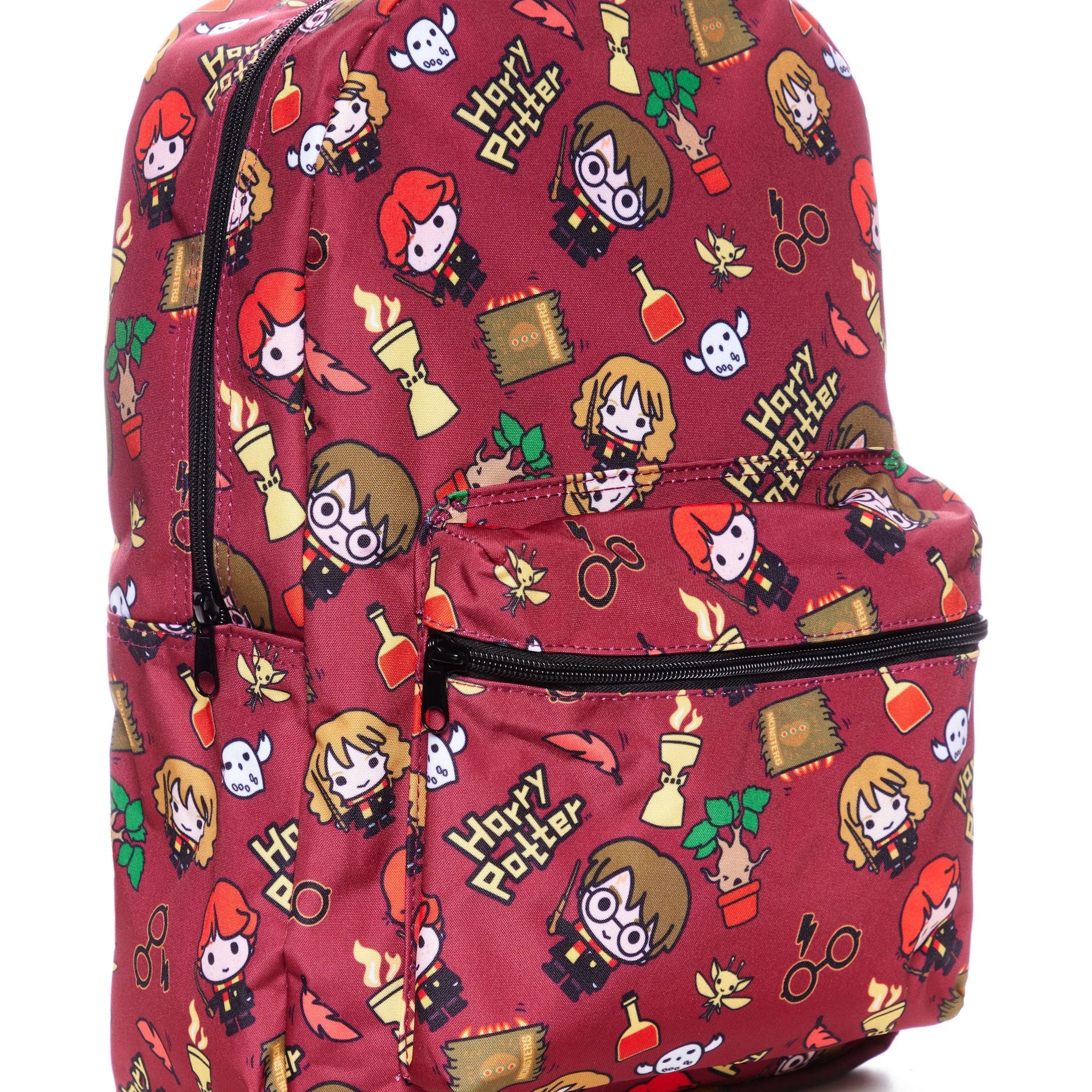 harry potter chibi print mini backpack Bioworld Merchandising quality surfaces and materials Harry Potter Chibi Print Mini