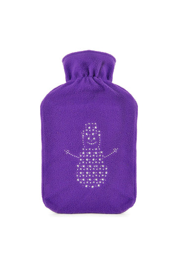 Snowman Purple Hot Water Bottle