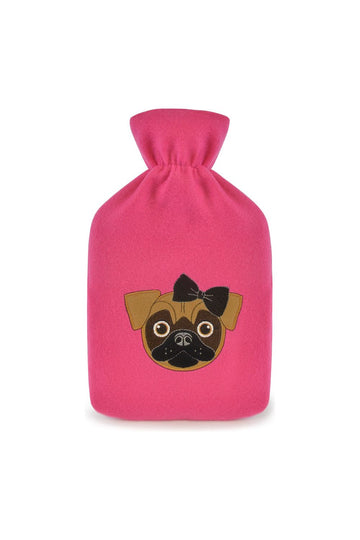 Pink Pug Hot Water Bottle