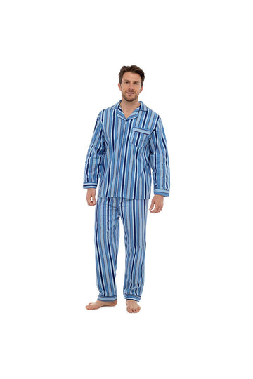 Men's Flannel Traditional Stripe Pyjamas - Pyjamas.com