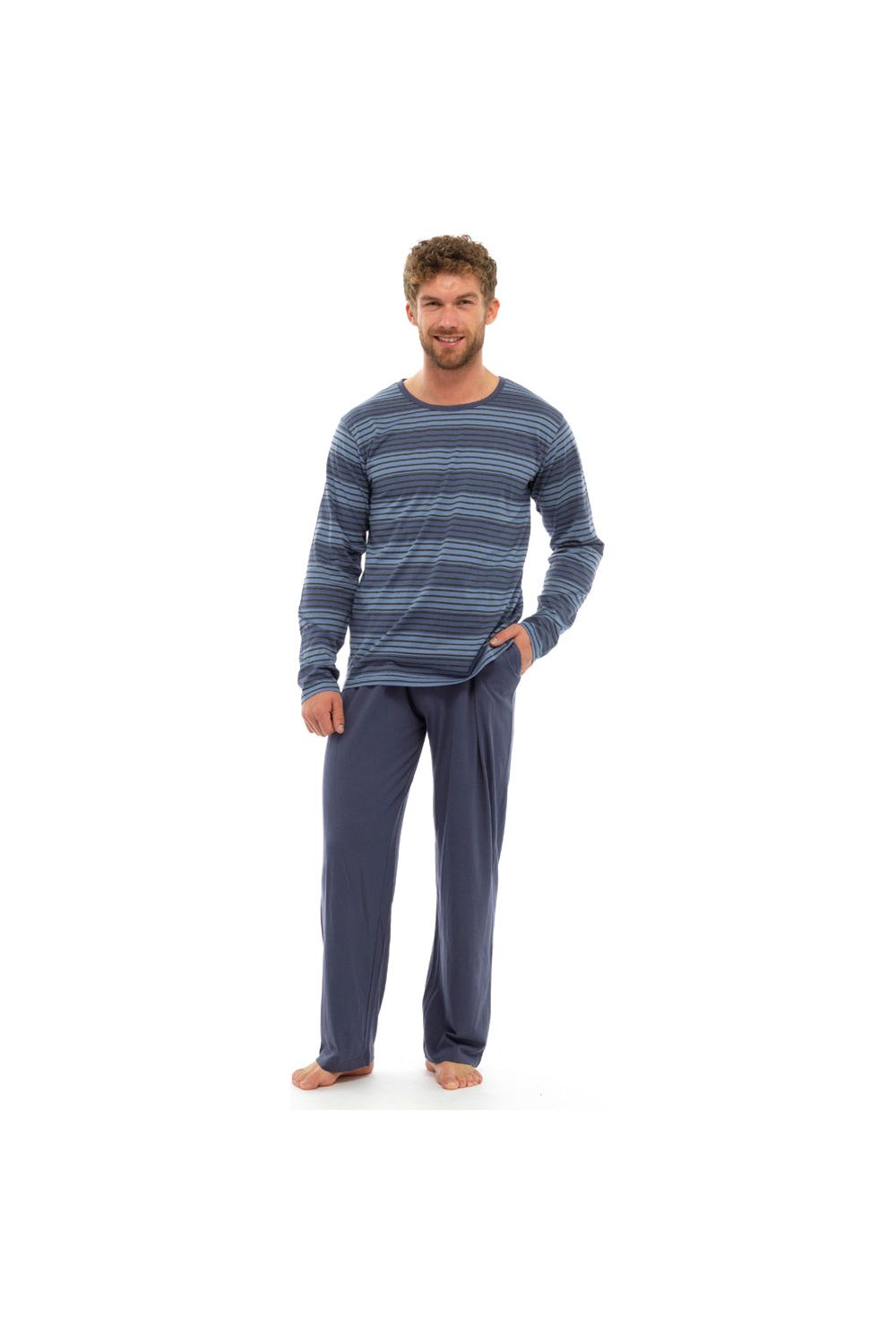 Mens Striped Long Pyjamas - Pyjamas.com