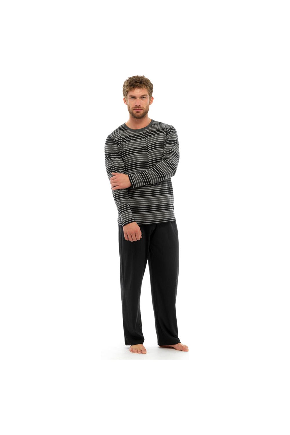 Mens Striped Long Pyjamas - Pyjamas.com