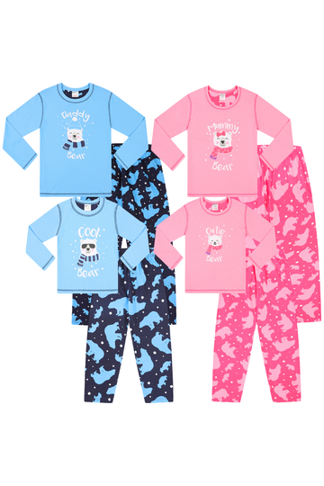 Matching Family Bear Long Cotton Pyjama Set