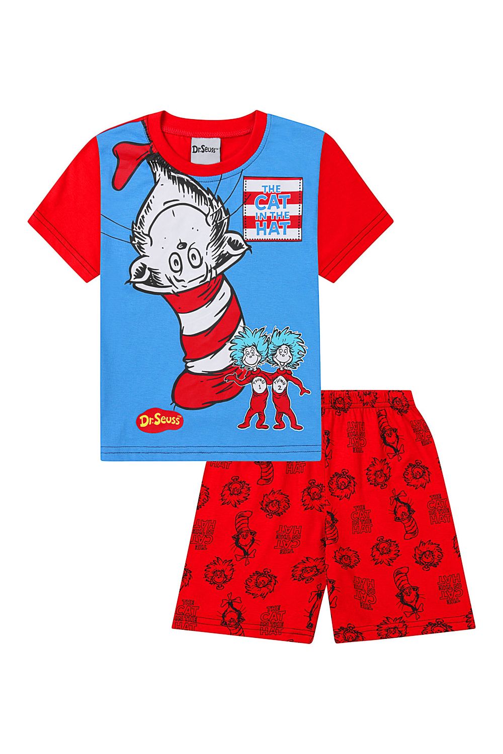 Official Dr Seuss Short Thing 1 Thing 2 Pyjamas Red - Pyjamas.com