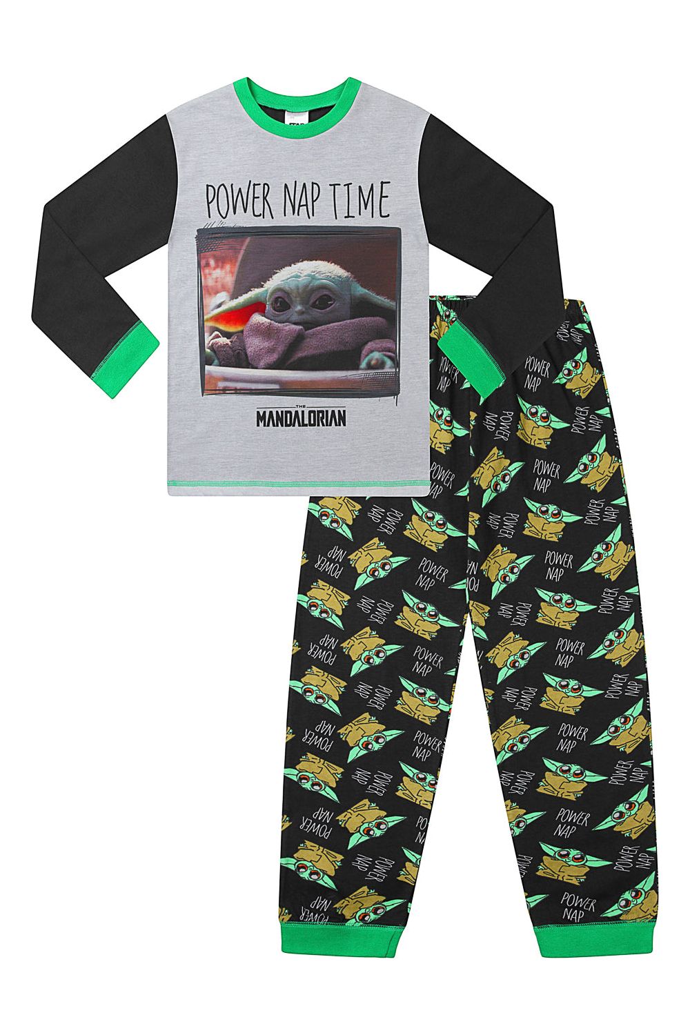 Boys' Star Wars Baby Yoda The Mandalorian Power Nap Pyjama Set - Pyjamas.com