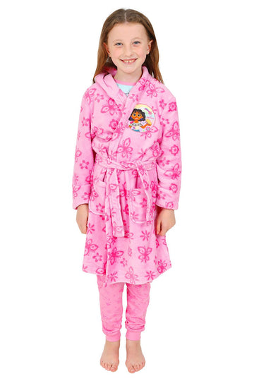 Girls Disney Encanto Mirabel Pink Fleece Dressing Gown