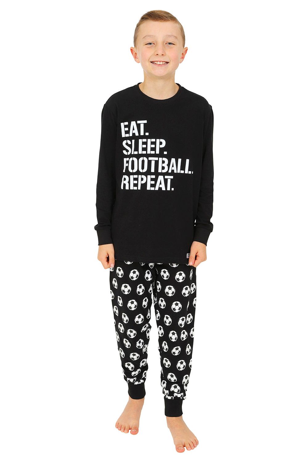 Eat Sleep Football Repeat Long Pyjamas
