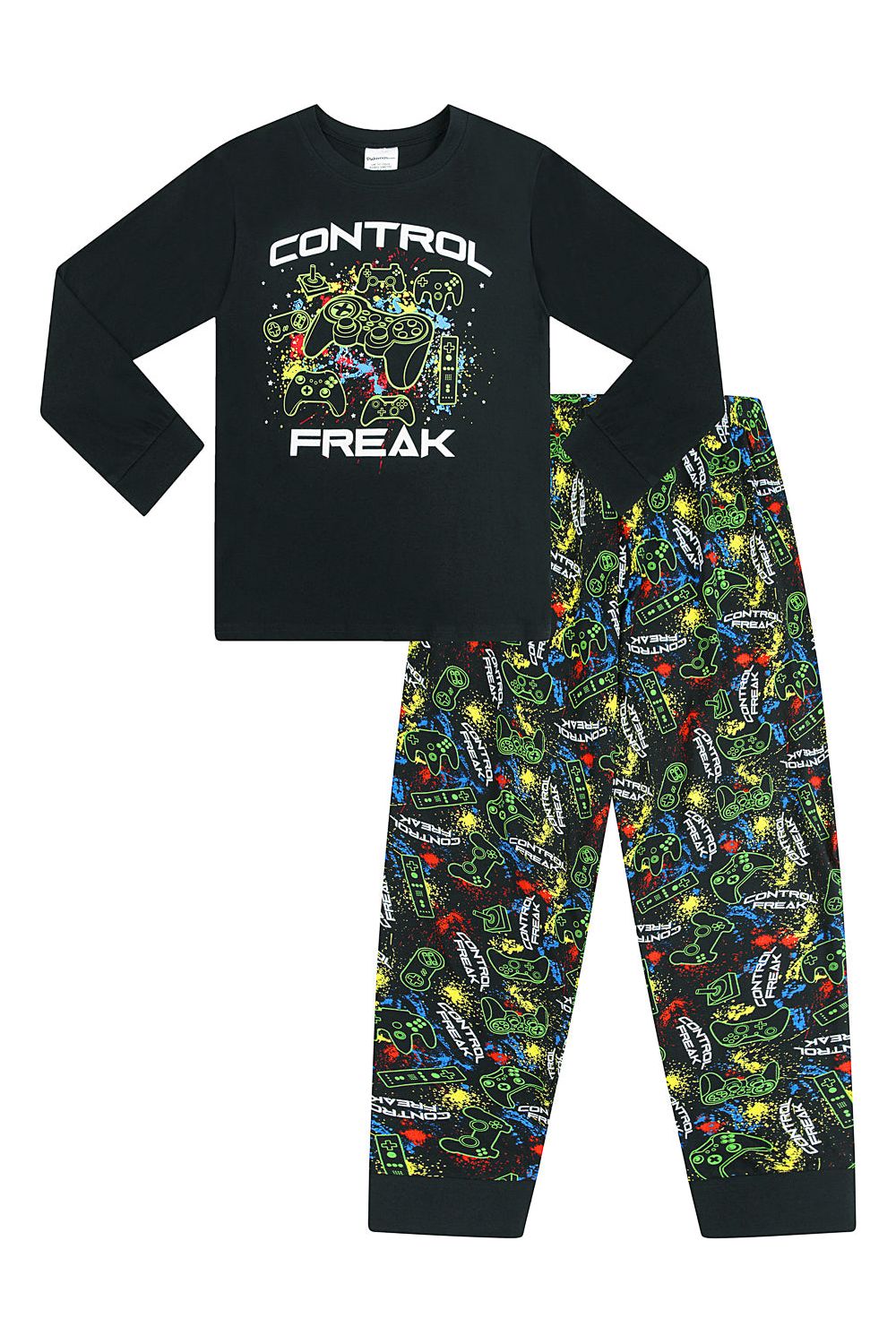 Control Freak  Gamer Cotton Boys Long Pyjamas - Pyjamas.com