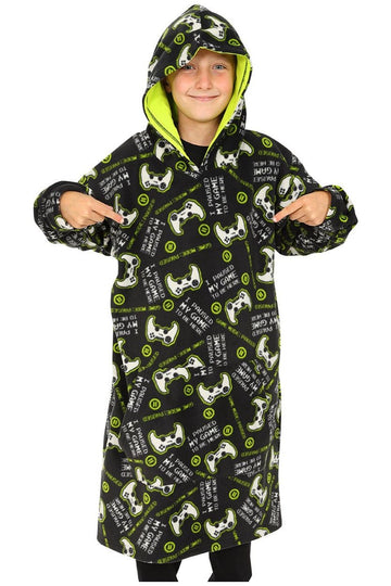 Boys I Paused My Game To Be Here AOP Fleece Blanket Hoodie