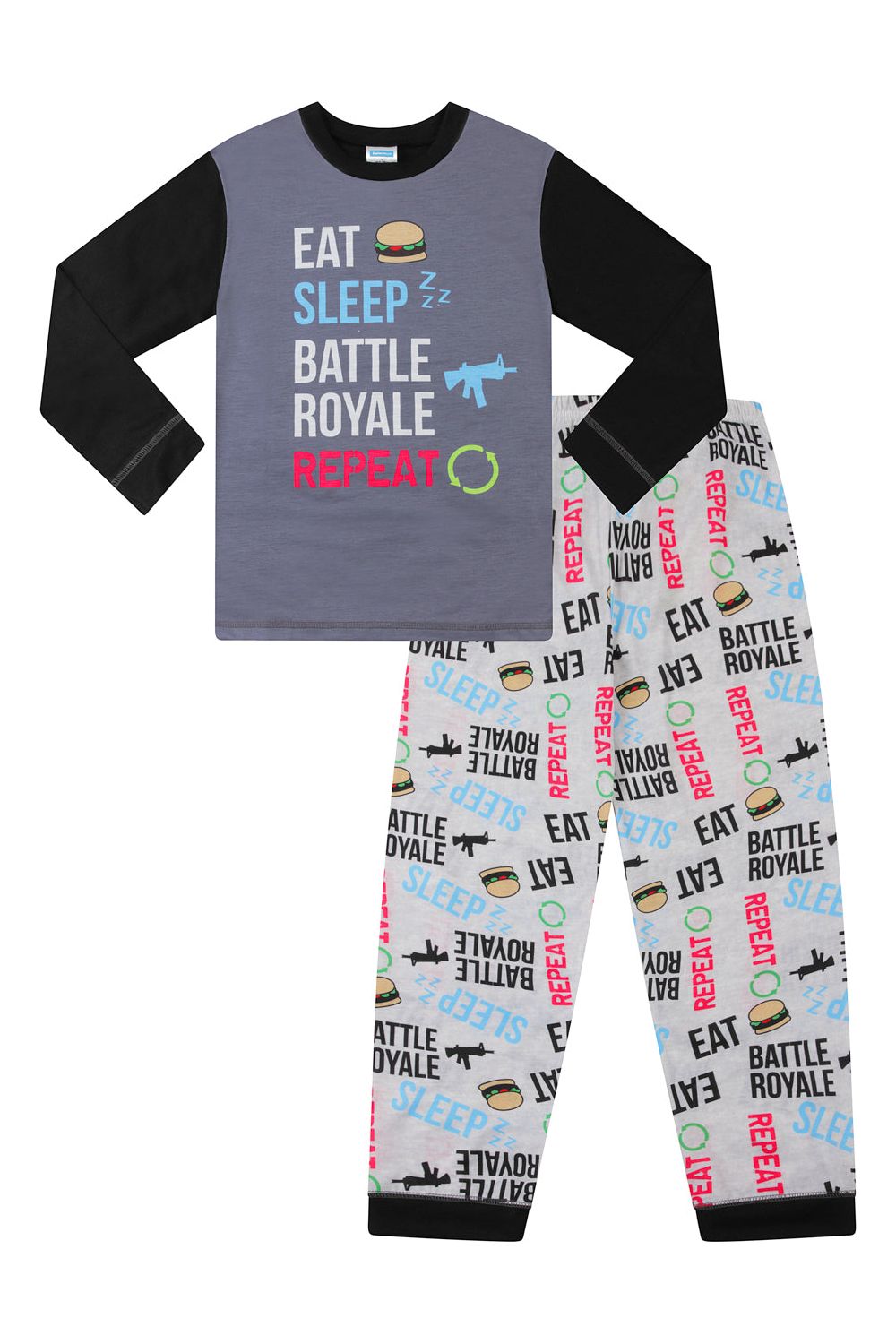 Boys Eat Game Sleep Battle Royale Long Gaming Pyjamas - Pyjamas.com