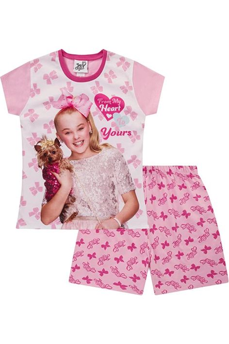 Girl's Official JoJo Siwa 'From My Heart To Yours' Pyjamas Short - Pyjamas.com