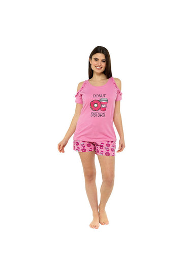 Ladies Donut Disturb Short Pyjama set - Pyjamas.com