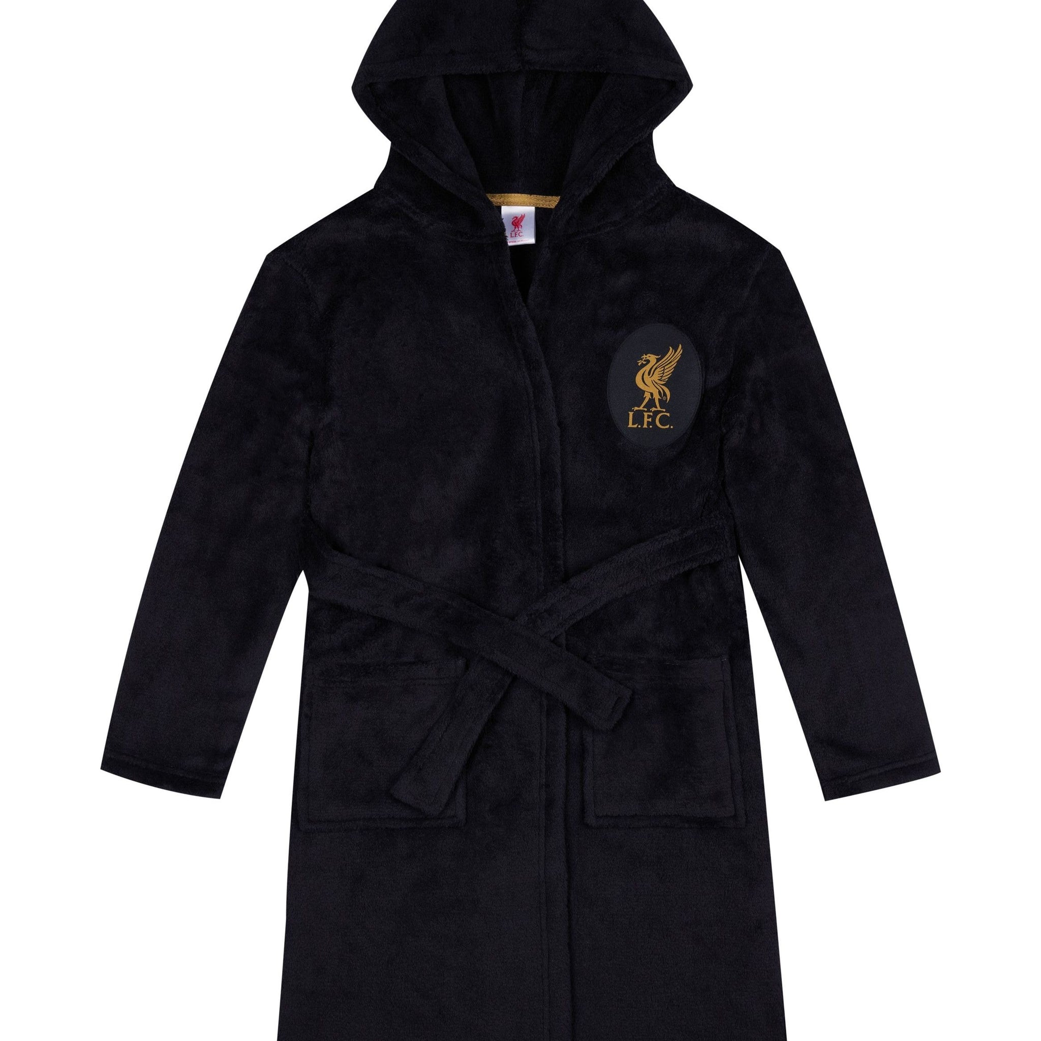 Boys Official Liverpool F.C Black Gold Dressing Gown