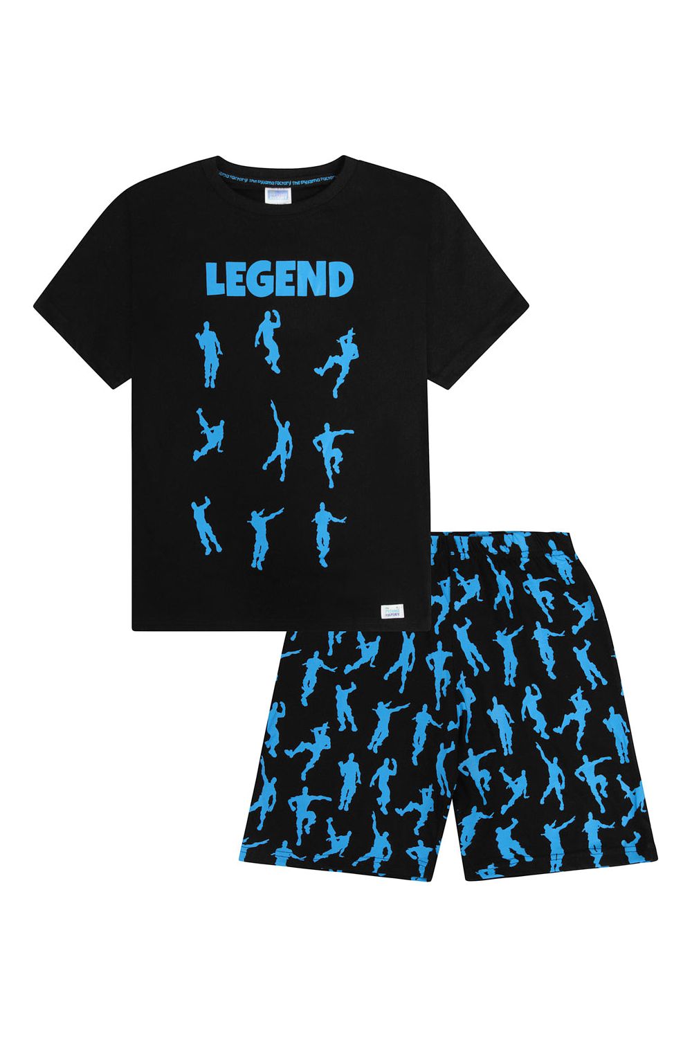 Legend Emote Dance Gaming Blue Short Pyjamas - Pyjamas.com