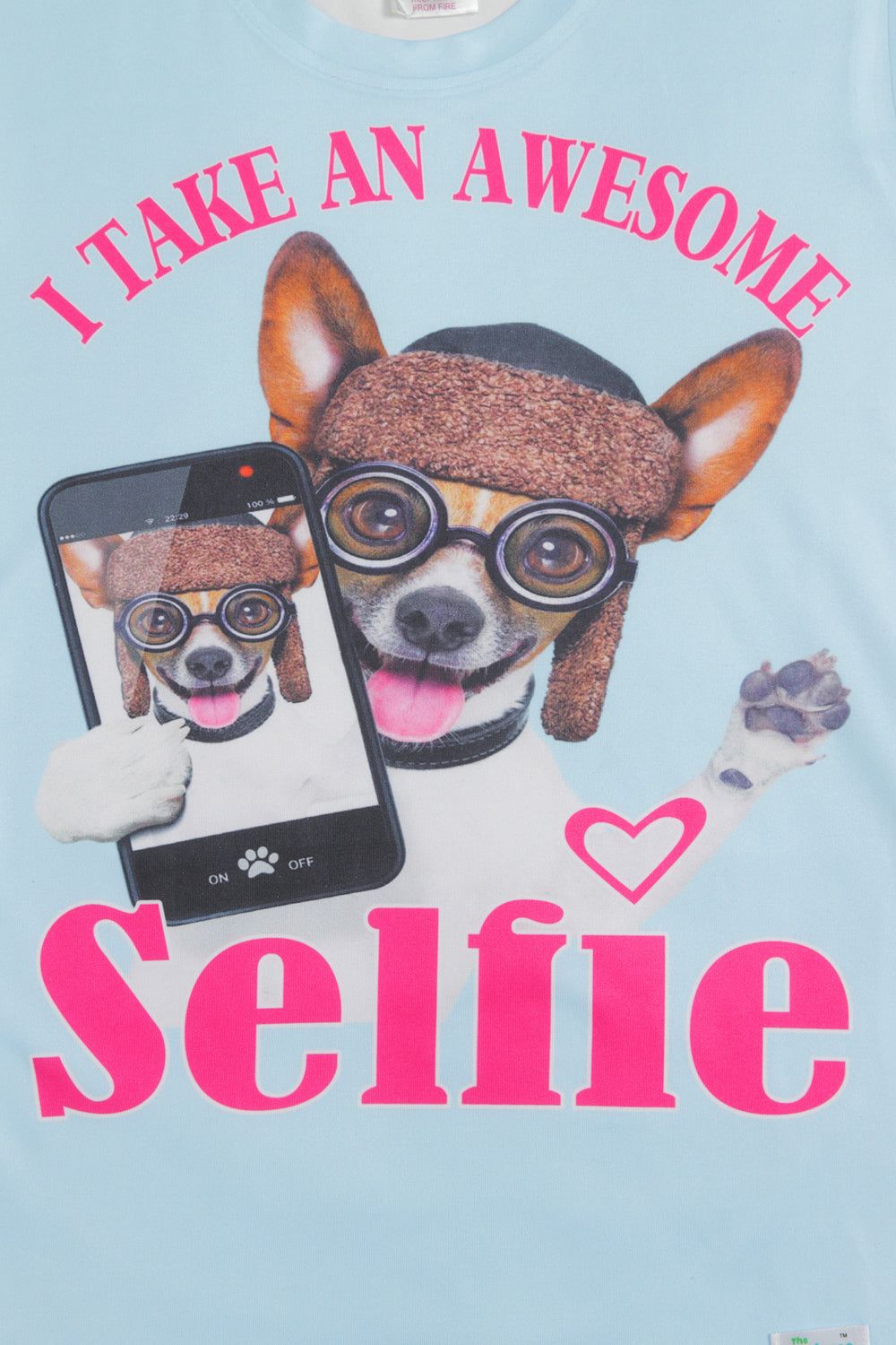 Girls Dog Awesome Selfie Long Pyjamas - Pyjamas.com