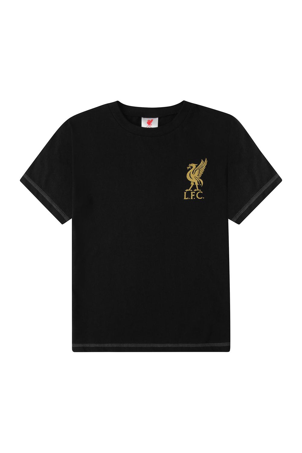 Boys Liverpool F.C Black Gold Short LFC Pyjamas - Pyjamas.com