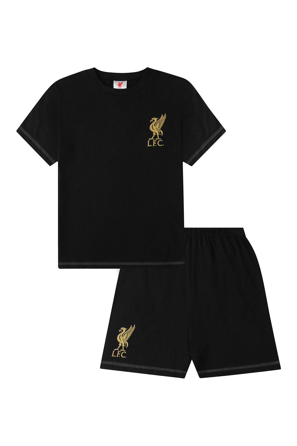 Mens Liverpool  F.C Black Gold Short Pyjamas - Pyjamas.com