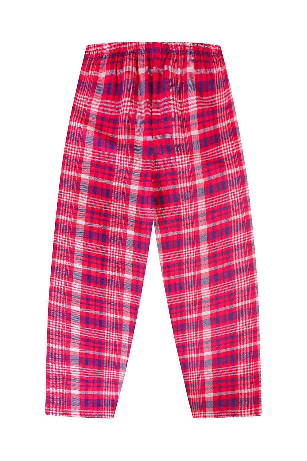 Girls Polar Bear Chillin Checked Long Pyjamas - Pyjamas.com