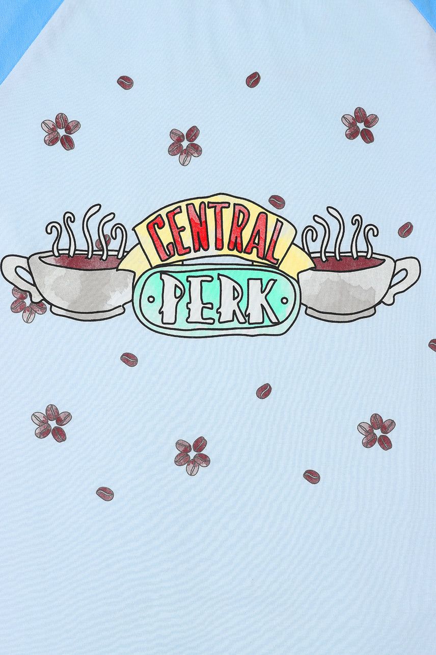 FRIENDS Central Perk Pyjamas for Girls Cafe TV Show Kids PJ Set Blue - Pyjamas.com