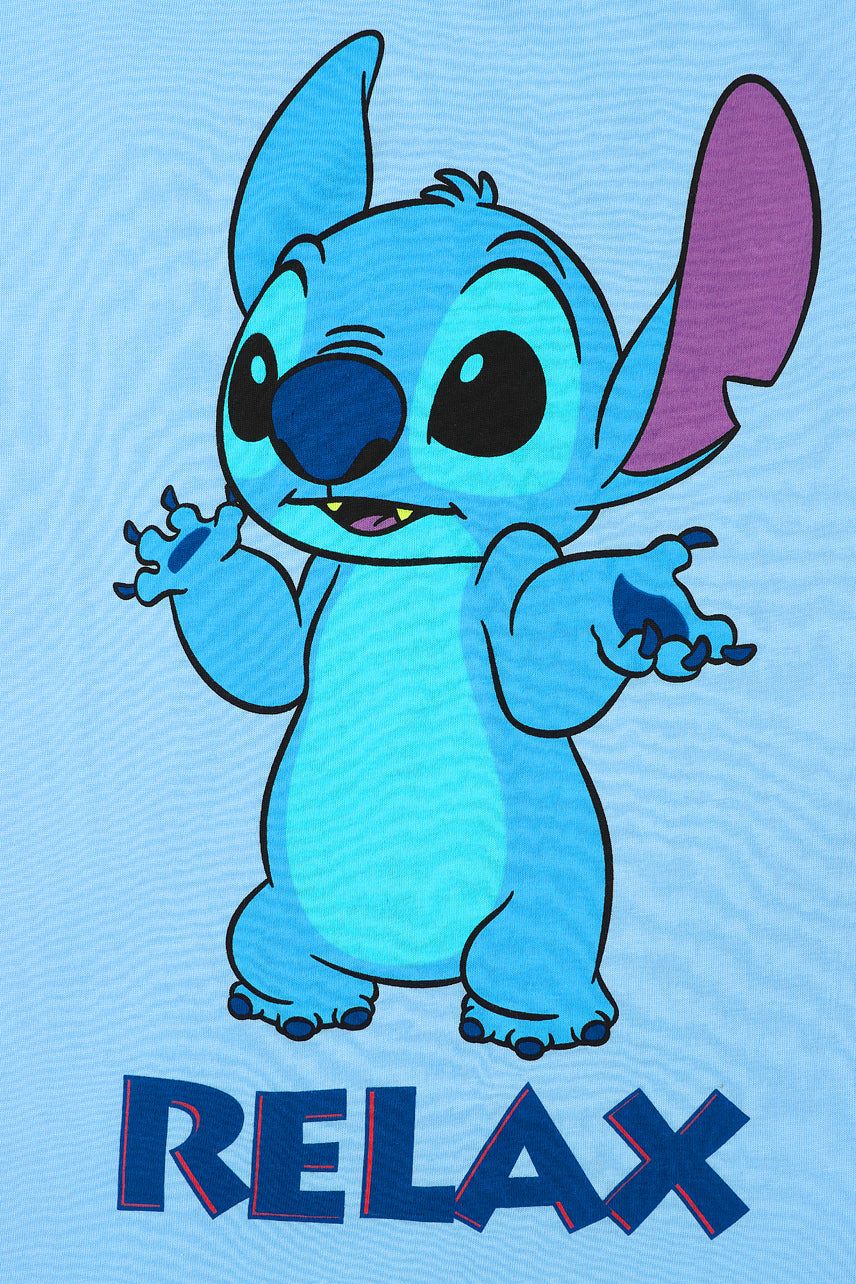 Disney Lilo and Stitch Relax Light Blue Long Ladies Pyjamas - Pyjamas.com