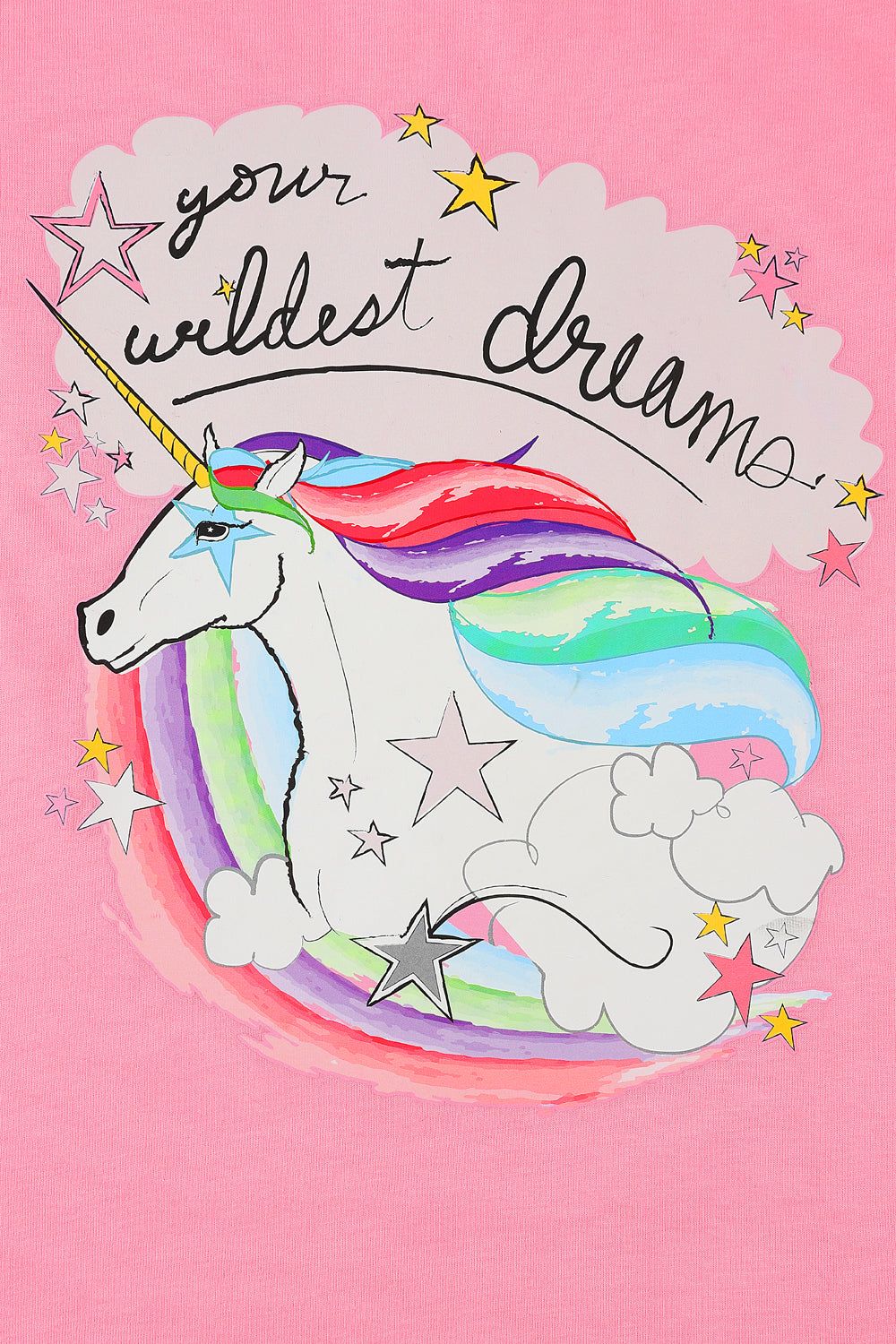 Cute Girl's in Your Wildest Dreams Unicorn Pink Long Pyjamas - Pyjamas.com